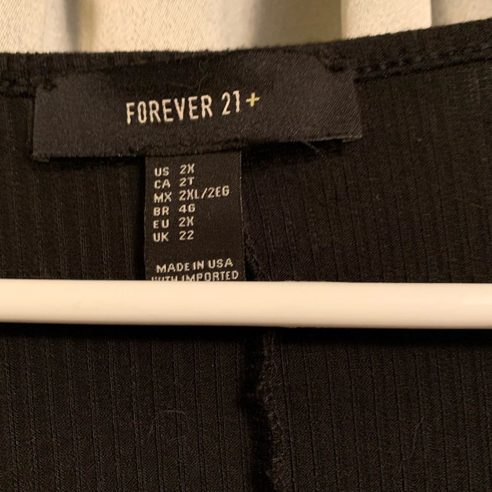 Black Ribbed Blouse - Picture 3 of 3